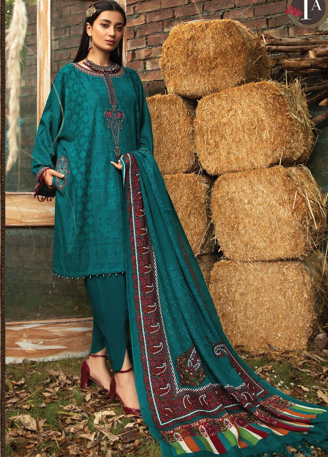 Maria B Mprints Embroidered Khaddar Suit Unstitched 3 Piece 01A ...